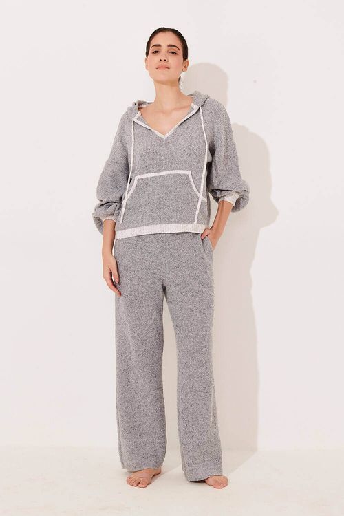 Conjunto Tricot Luna Cinza