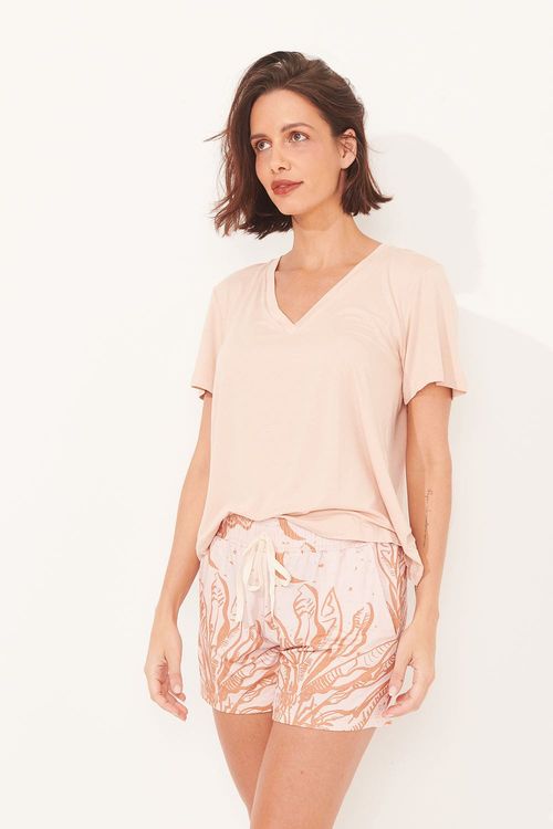 SHORT CÓS RETO CADARÇO E.CORDEL ROSA