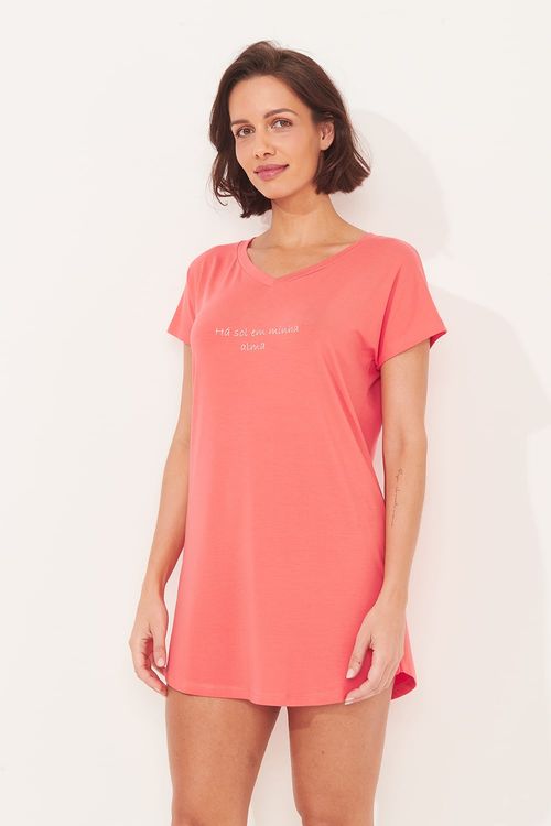 CAMISETÃO HÁ SOL CORAL