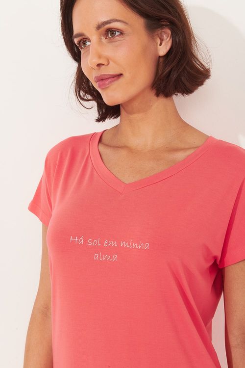 CAMISETÃO HÁ SOL CORAL