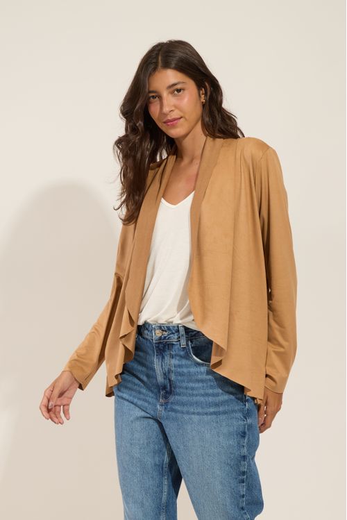 CASAQUETO SUEDE CARAMELO