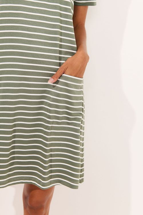 CAMISOLA CONFORTO LISTRAS VERDE ALQUIMIA/OFF