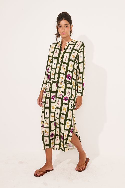 Chemise Longa Tarot Verde