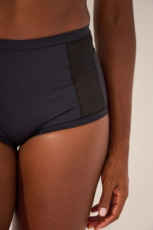 Calcinha Hot Pants Tech Pro Tule Preta