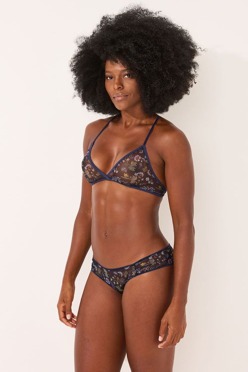 Calcinha Média Mini Jardim Tule