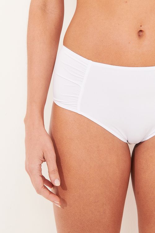 Calcinha Boxer Conforto Poliamida Branco