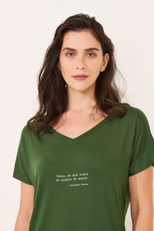Camisola Camisetão "Tenho Em Mim" Verde Floresta