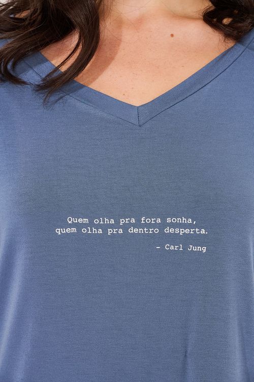 Camisola Camisetão "Quem Olha" Azul Lunar