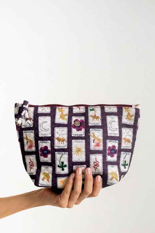 Necessaire Matelasse Tarot Púrpura