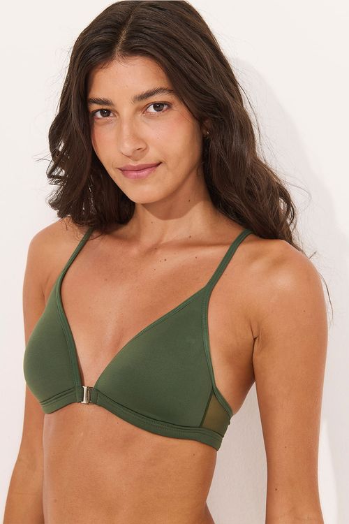 Sutia Bojo Triângulo Nadador Poliamida/Tule Verde Chá
