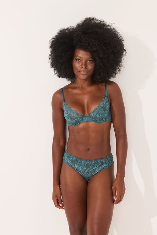 Sutia Aro Balconet Renda Azul Galáxia