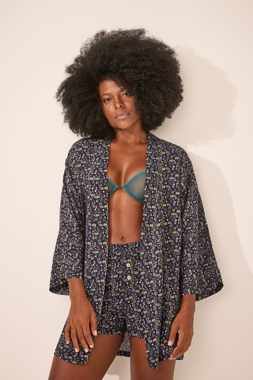 Kimono Longo Mini Jardim