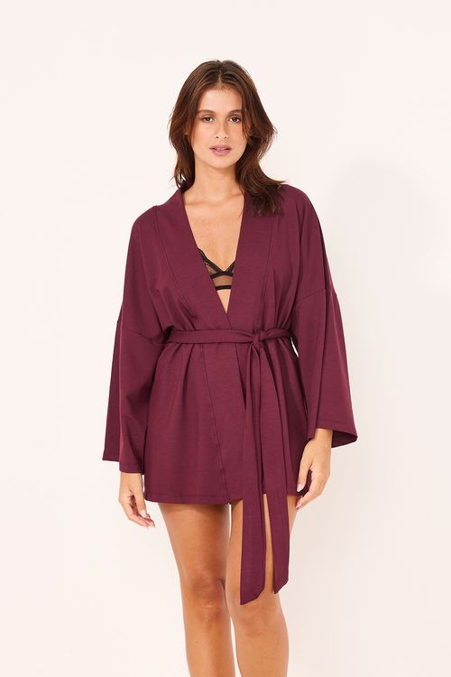 Kimono Moletinho Púrpura