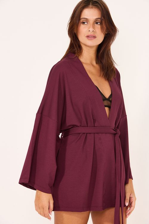 Kimono Moletinho Púrpura