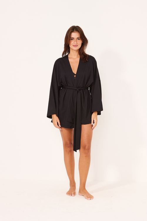 Kimono Moletinho Preto