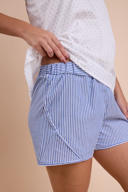SHORT ALGODÃO AZUL