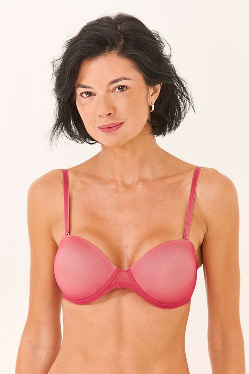 Sutiã Bojo TQC Tule Rosa Goiaba