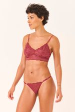 top tule renda e tanga renda sensuale