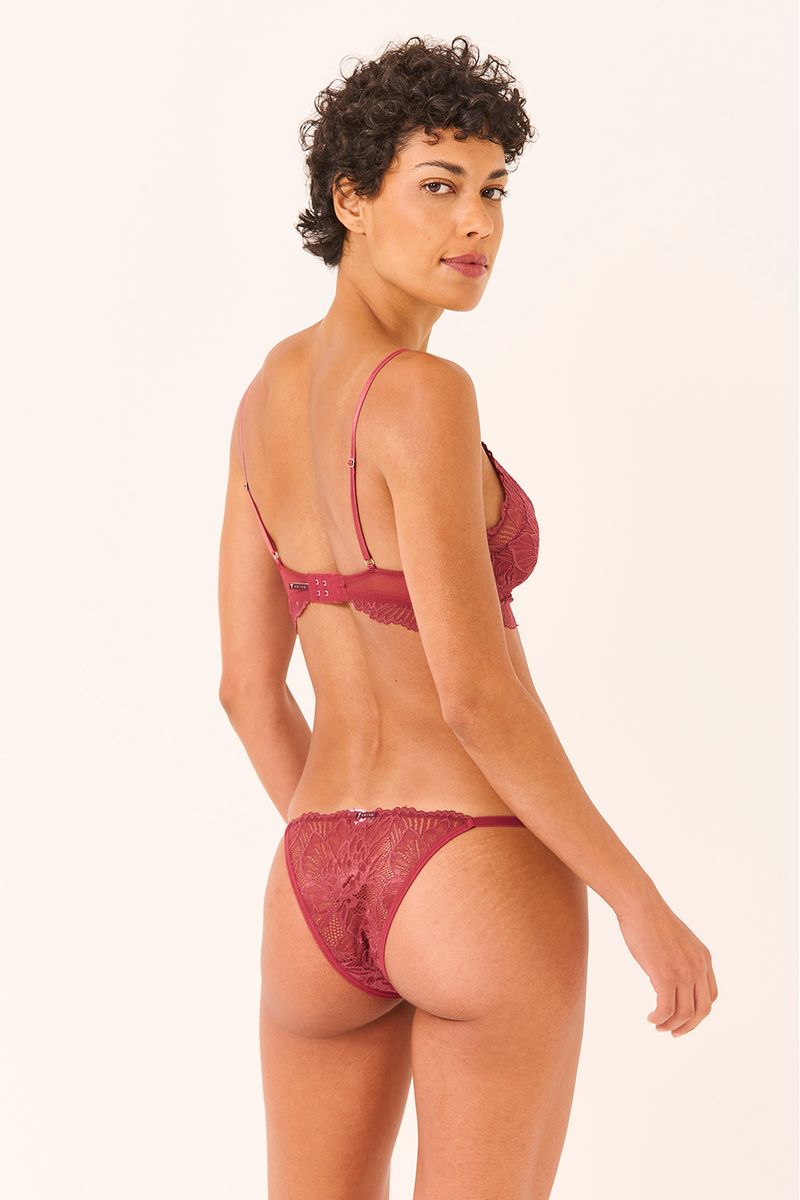top tule renda e tanga renda sensuale costas