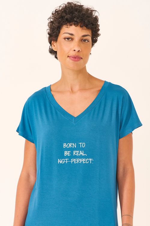 Camisola Camisetão Born To Be Azul Atlântico