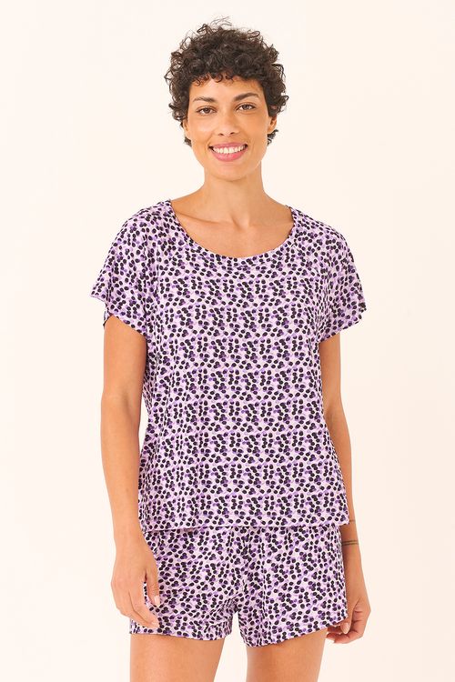 Pijama Curto Raglan Jabuticaba