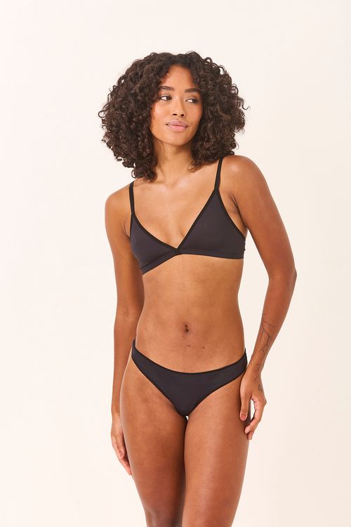 Calcinha Fio Poliamida Preto