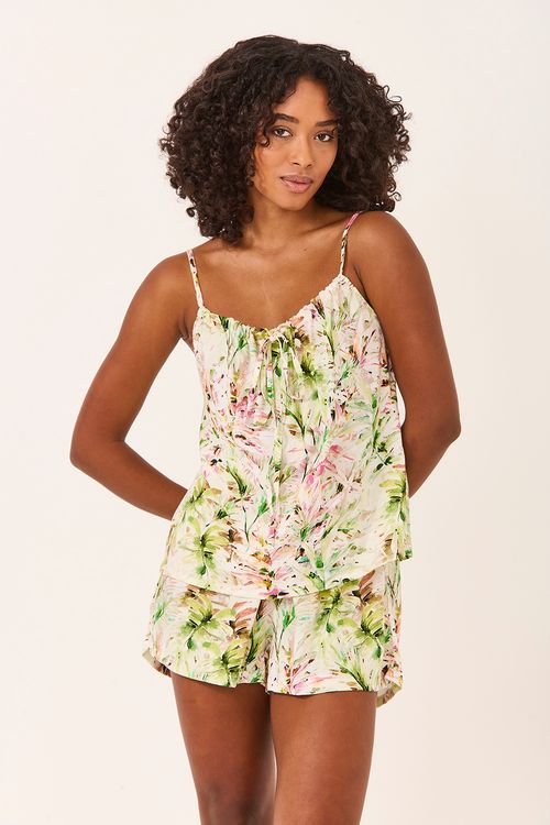 Pijama Curto Decote Franzido Juçara