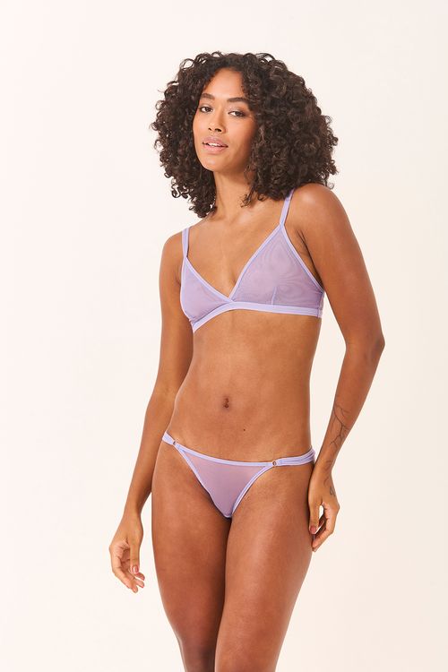 Calcinha Tanga Bumbum Franzido Lilás Imperatriz