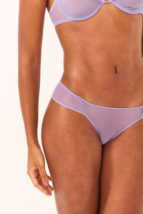 Calcinha Média Tule Lilás Imperatriz