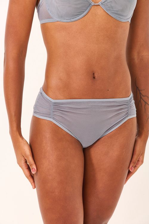 Calcinha Boxer Tule Prata Embaúba
