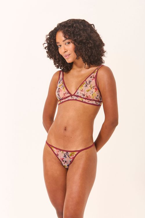 Calcinha Tanga Orquidário Tule