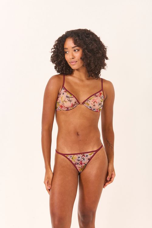 Calcinha Fio Orquidário Tule