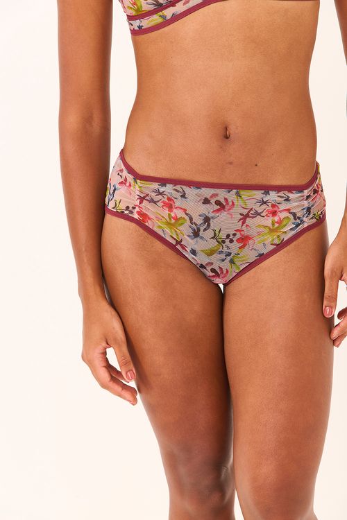 Calcinha Boxer Orquidário Tule