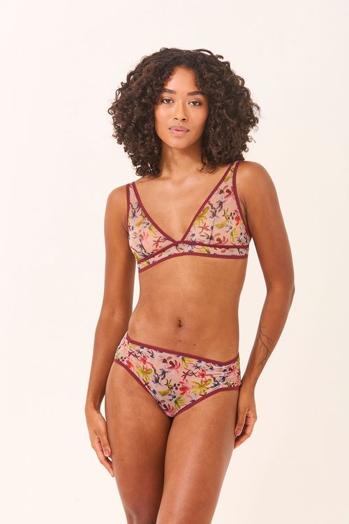 Calcinha Boxer Orquidário Tule