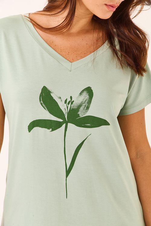 Camisola Camisetão Silk Agapanto Verde Orvalho