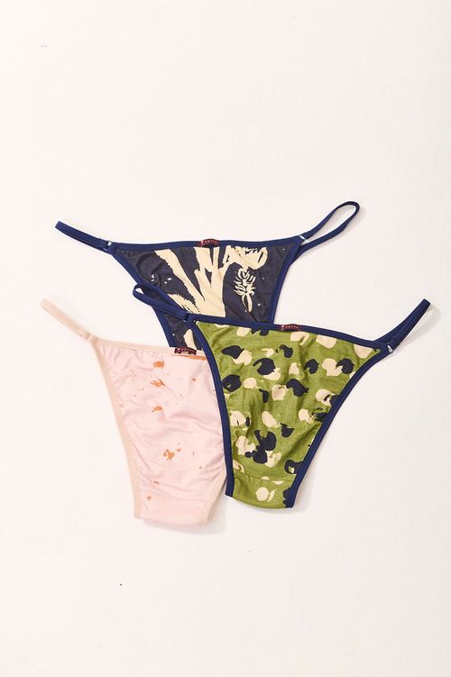 Kit 3 Calcinhas Promo Tanga Visco E.Frevo Umbu, Cordel Rosa e Cordel Marinho