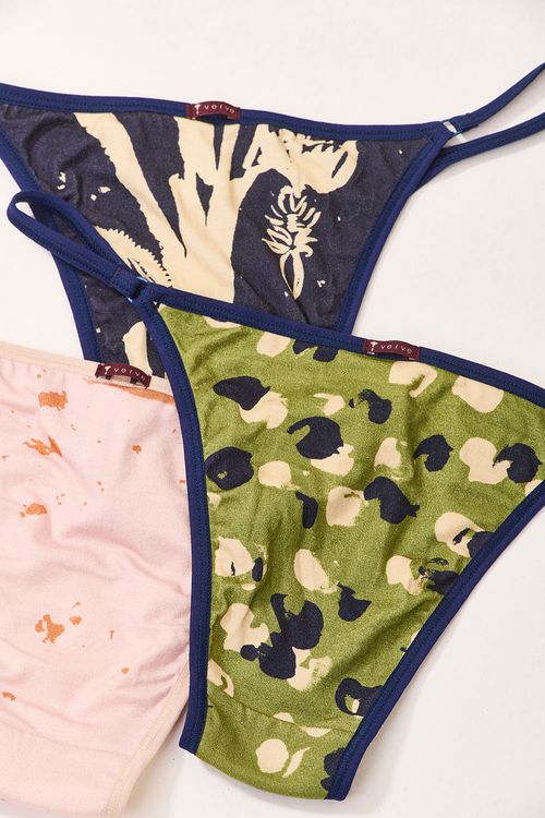 Kit 3 Calcinhas Promo Tanga Visco E.Frevo Umbu, Cordel Rosa e Cordel Marinho