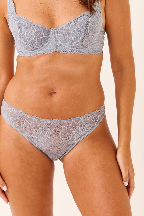 Calcinha Media Renda Prata Embaúba