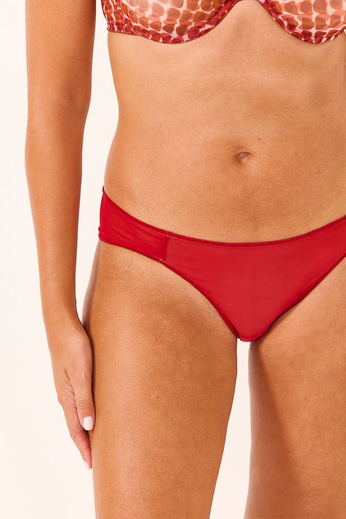 Calcinha Média Tule Vermelho Ano Novo