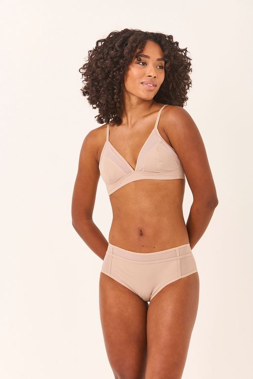 Calcinha Boxer Tech Pro Tule Chocolate