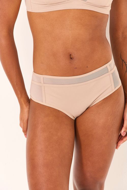 Calcinha Boxer Tech Pro Tule Chocolate