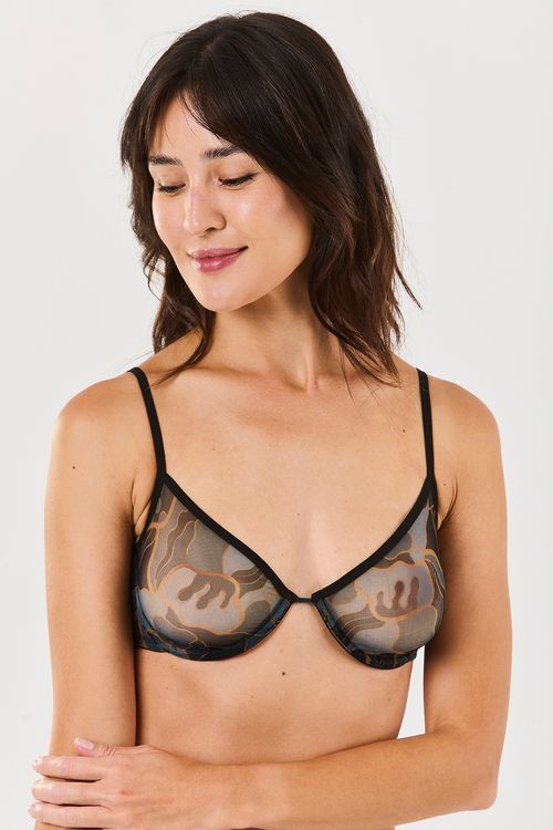 Sutiã Aro Tule Porcelana Esmeralda