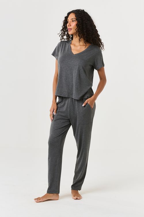 Pijama Ana Mescla Escuro