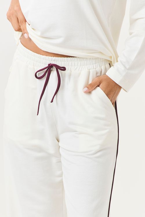 Conjunto Longo Raglan Vivo Off White