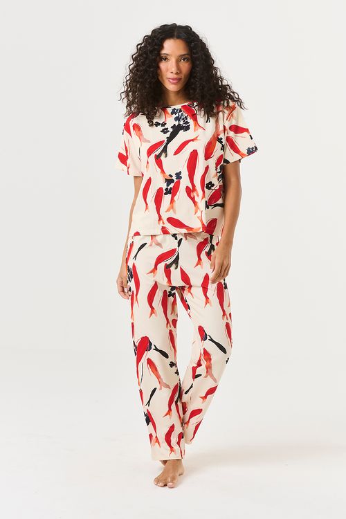 Conjunto Longo Tshirt Koi