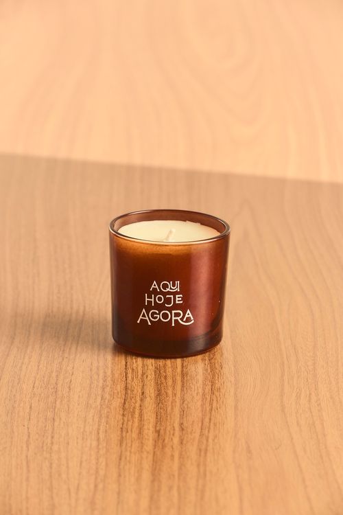 Vela Âmbar Bamboo "Aqui Hoje"