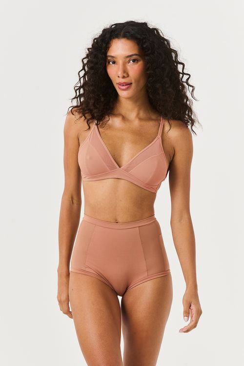 Calcinha Hotpants Tech Pro/Tule Mocca Mouse