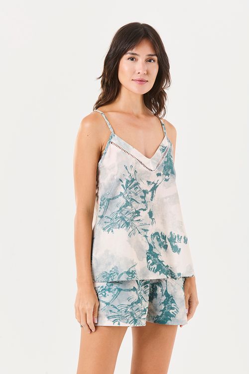 Pijama Curto Passamaria Algodão Bonsai