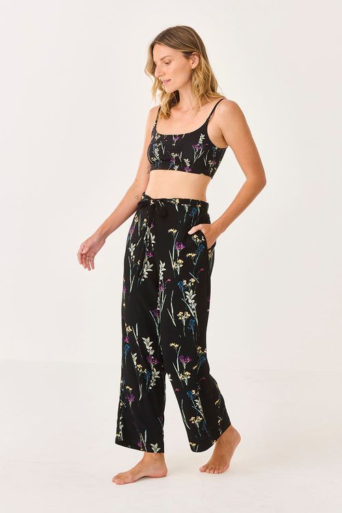 Calça Amarração Ikebana Preto